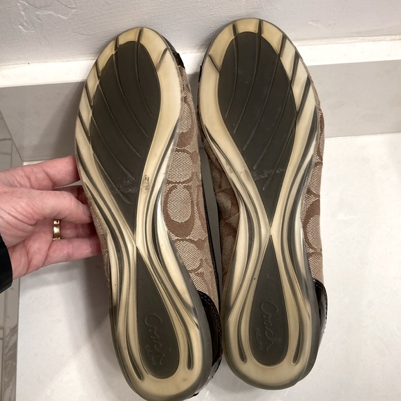 Coach Cecile Brown Signature Logo Flats - Picture 2 of 4